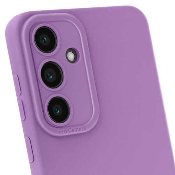 Samsung Galaxy S24 FE Silikonitasku Kamera Suojattu Violetti Lila
