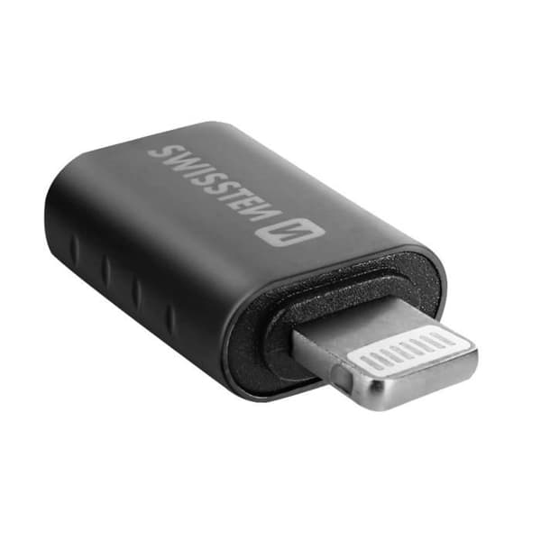 OTG Lightning - USB - Swissten - Tietojen siirto - Nopea lataus - Harmaa