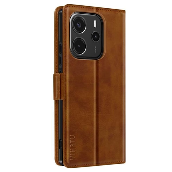 Fodral för Xiaomi Redmi Note 14 4G Video Stöd Brun kastanj