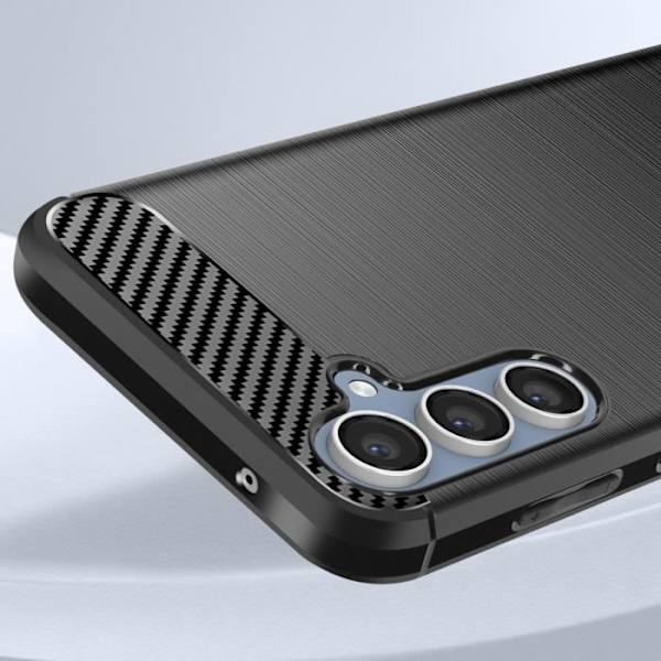 Etui til Samsung Galaxy S23 FE - AVIZAR - Classic Carb - Carbon Effect - Stødsikre forstærkede hjørner Svart