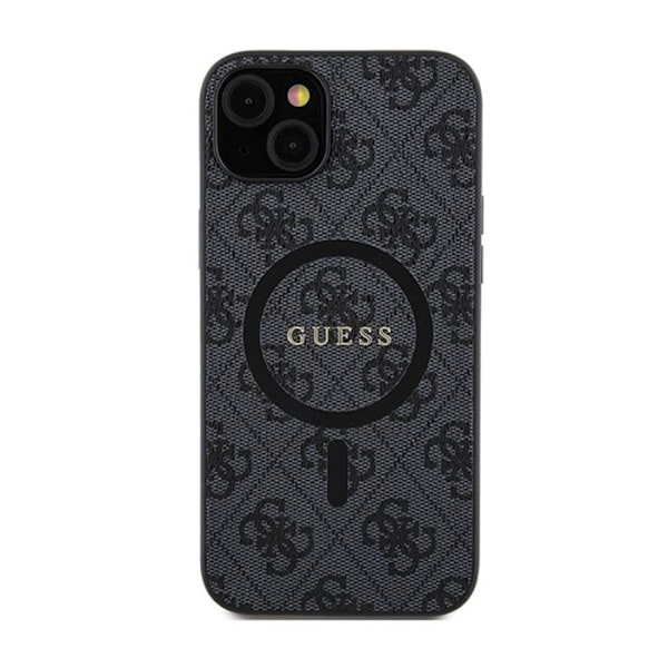 Skydd för iPhone 15 - Guess 4G Ring Classic Classic Logo MagSafe (GUHMP15SG4GFRK) - Svart svart