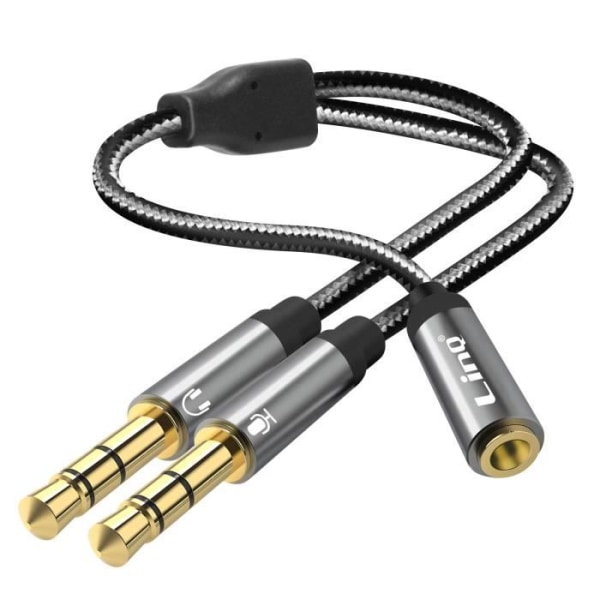 Audio Splitter Adapter Jack 3,5 mm hun til 2x Jack 3,5 mm han LinQ