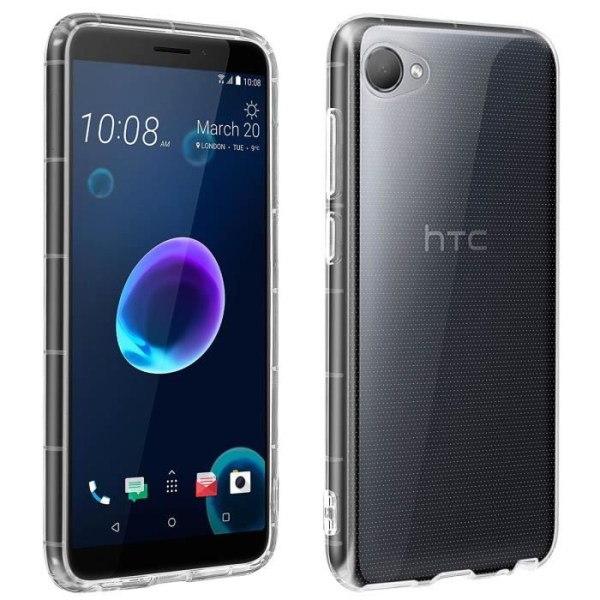 Coque - AVIZAR - HTC Desire 12 - Silikone Gel - Ultra-fin - Gennemsigtig Hvid Klar vit