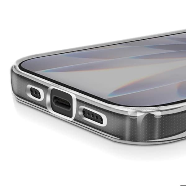 Skyddspaket - MAYAXESS - iPhone 17 - Transparent Silikonfodral - Härdat Glas - Stötskydd Vit