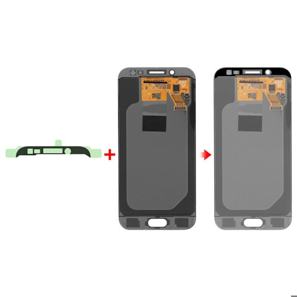 Galaxy J5 2017 LCD-skärmbyte självhäftande dekal Vit