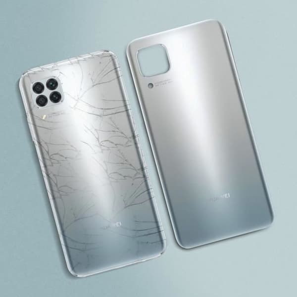 Huawei P40 Lite erstatningsbattericover Sølvgrå