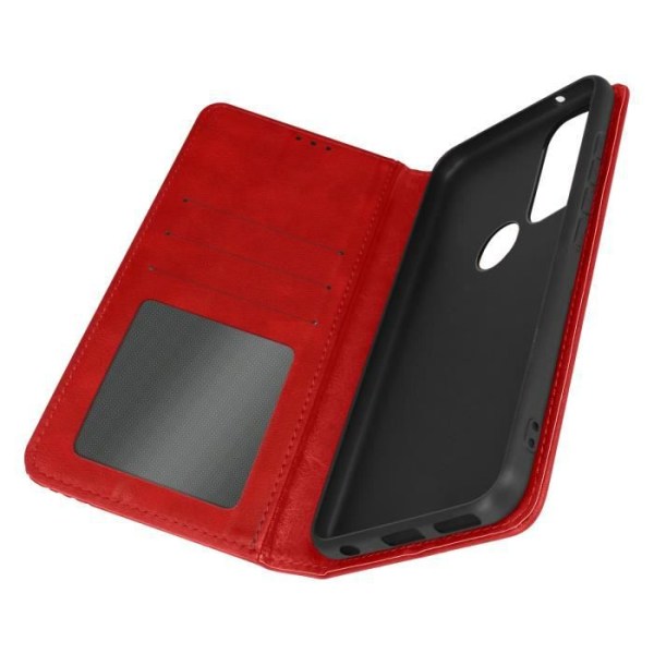Motorola Moto G60s plånboksfodral Videostöd Magnetisk flik Röd