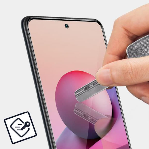Suojakalvo - Forever - Xiaomi Redmi Note 10s / Note 10 - Karkaistu lasi - Roiskesuoja - 0.33mm Klar vit