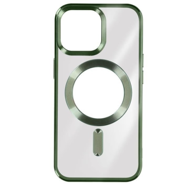 MagSafe-kotelo iPhone 15 Prolle silikonikameran suojaus Chrome Contour Green Grön