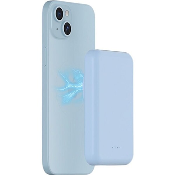 Powerbank - BIGBEN CONNECTED - 5000mAh - Induktion - USB A/C - MagSafe-kompatibel Blå
