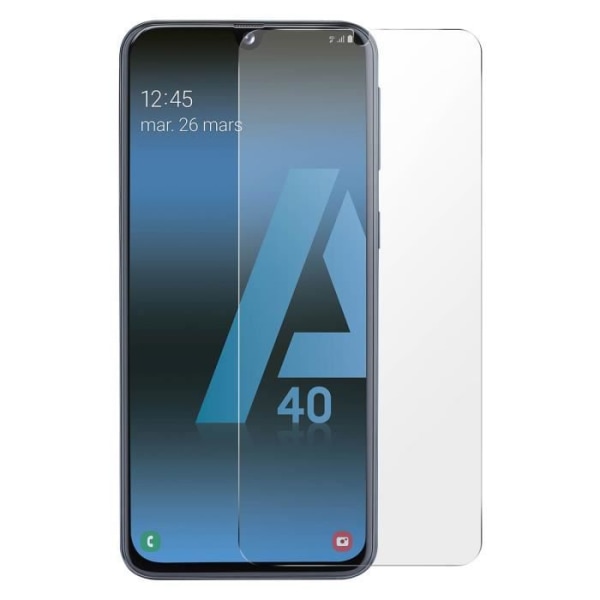 Skyddande film - Samsung - Galaxy A40 - Flexibelt glas 9H - Stötsäkert - Transparent Transparent