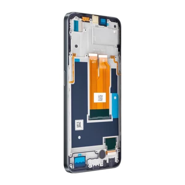 LCD-skærm - Realme - 9i 5G - Original - Formonté på chassis - Sort Svart
