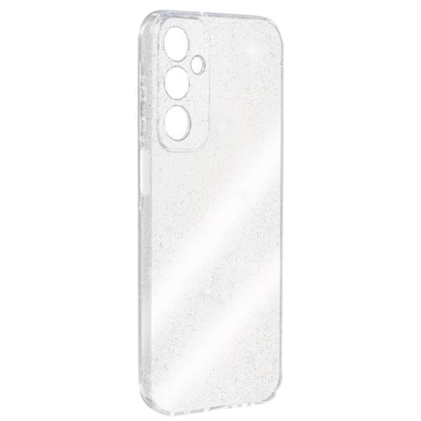 AVIZAR Suojakuori Samsung A15 5G:lle - Glitter Silicone - Suojattu kamera - Läpinäkyvä Transparent