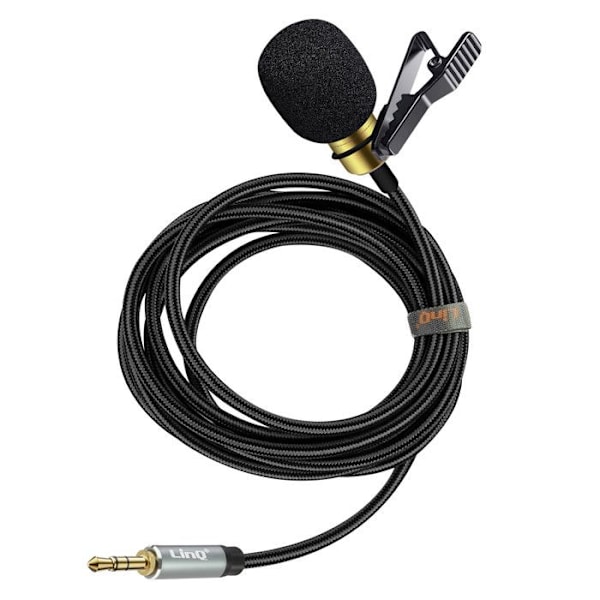 Micro Cravate til smartphone 3.5mm - 2m - LinQ - Sort