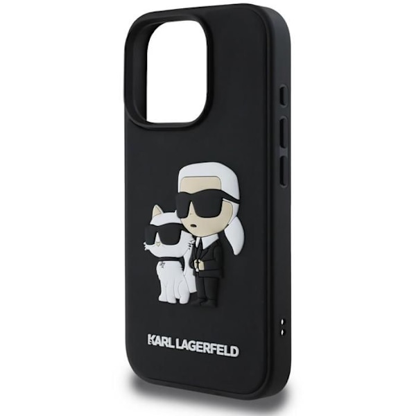 Karl Lagerfeld 3D Kuminen Karl ja Choupette Takakuori iPhone 16 Pro Musta
