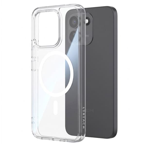MagSafe-cover til Xiaomi Redmi Note 17 Pro Max Hybrid Stødabsorberende Lereach Transparent Vit