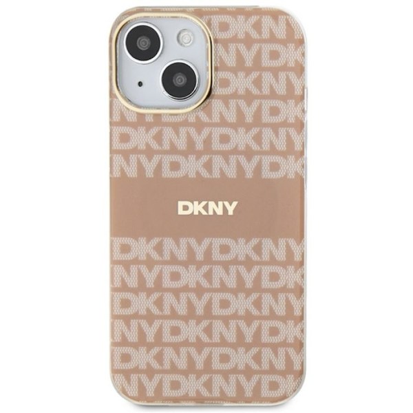 iPhone 15-fodral - DKNY IML DKNY IML Mono & Rand MagSafe (DKHMP15SHRHSEP) - Rosa