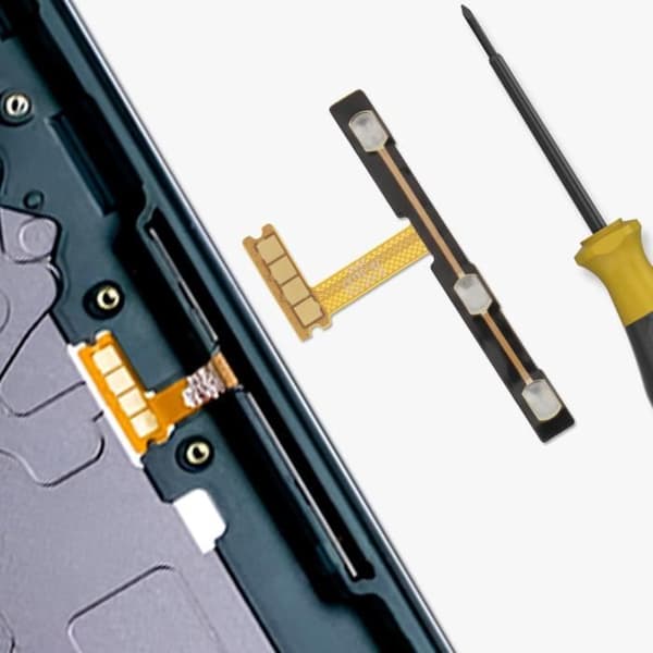 Knappanel til Power og Volume - SAMSUNG - Galaxy Tab A8 10.5 - Sort - Original - Erstatning Svart