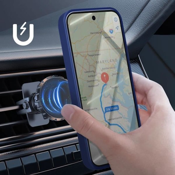 Coque för Google Pixel 9 och Pixel 9 Pro med Videostöd RIng Blå Natt Blå