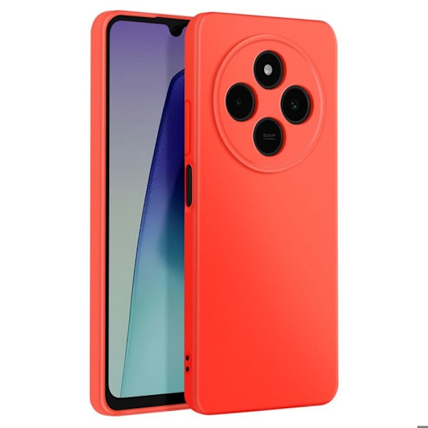 Coque för Xiaomi Redmi 14C Semi-hård Soft-touch Anti-spår Orange Orange