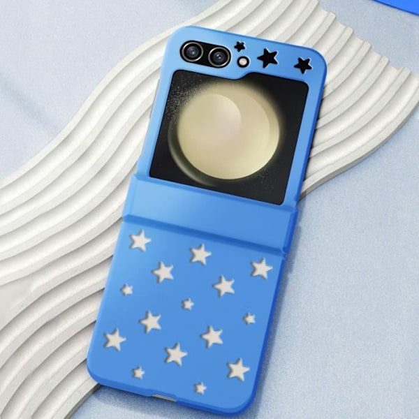 Coque för Samsung Galaxy Z Flip 5 - AVIZAR - Star Case - Hård - Stjärnmönster - Blå Blå