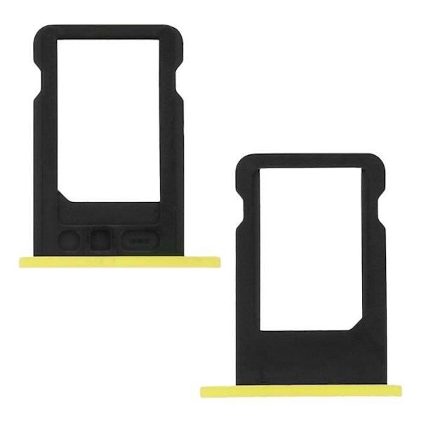 Tiroir för Nano SIM-kort - AVIZAR - Apple iPhone 5C - Gul - Ersättning - Kompatibel Gul