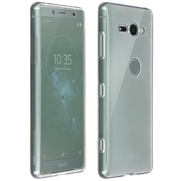 Xperia XZ2 Compact Transparent Baksida av härdat glas + Film - Transparent transparent