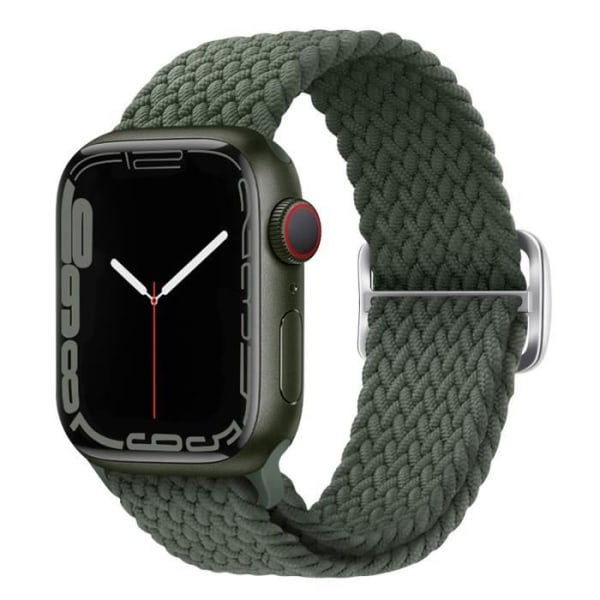 Rannekoru Apple Watchiin - AVIZAR - Hengittävä punottu nailon - Khaki Green Grön khaki