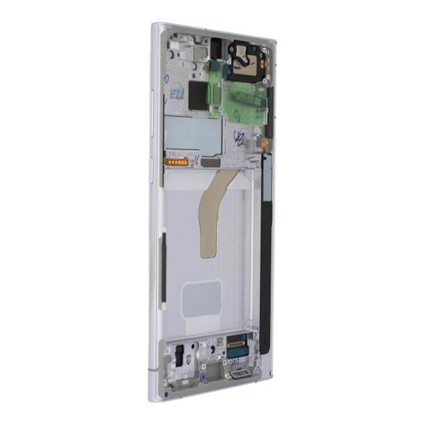 Täydellinen Block Galaxy S22 Ultra LCD-näyttö Kosketuslasi Alkuperäinen Samsung valkoinen