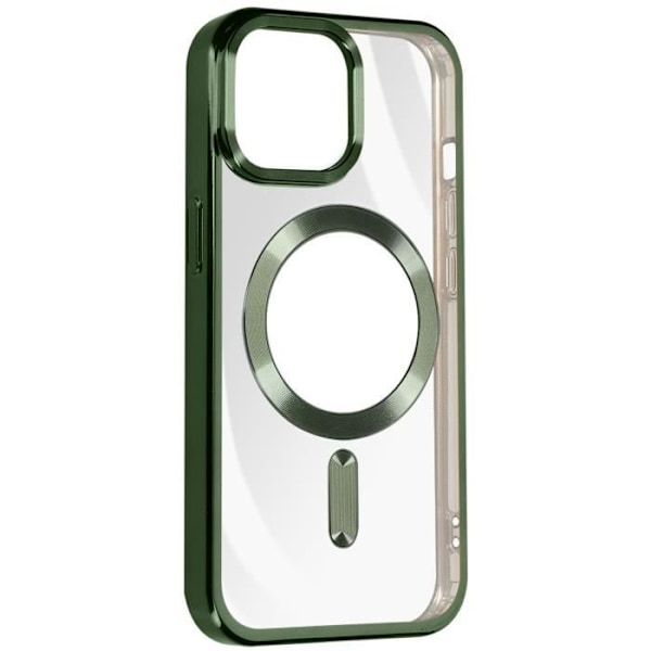 MagSafe kotelo iPhone 15 Prolle - AVIZAR - Silikoni - Kameran suojaus - Chrome Contour - Vihreä Grön