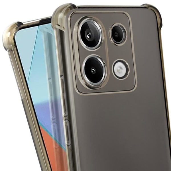 Stötfångare - Imak - Redmi Note 13 Pro - Mjuk Silikon - Förstärkta Hörn - Transparent Svart Svart Transparent