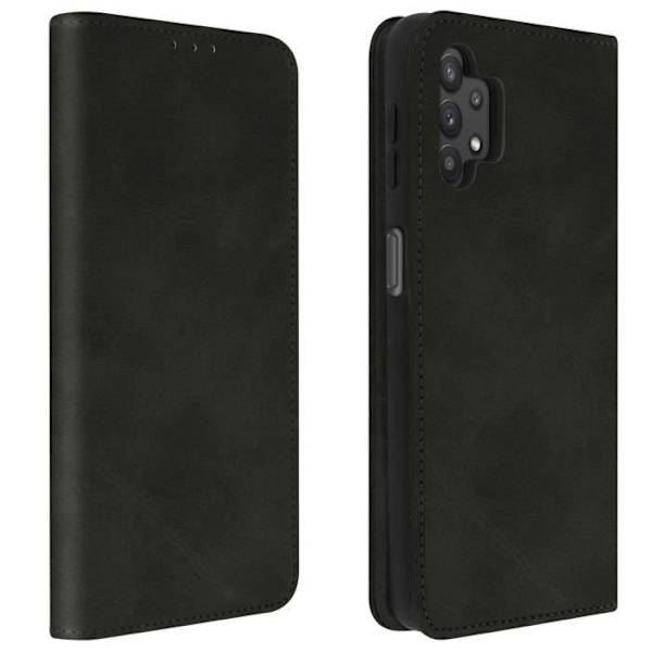Etui för Samsung A32 5G - AVIZAR - Plånbok Videostöd - Magnetstängning - Svart Svart