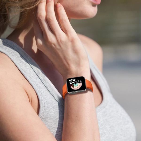 Rem för Xiaomi Mi Watch Lite / Redmi Watch - AVIZAR - Mjuk silikon - Pin Spänne - Orange Orange