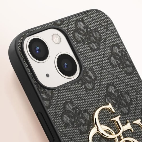 Coque til iPhone 13 Mini Præcise Udsparinger og Opadvendte Kanter Guess Sort Svart
