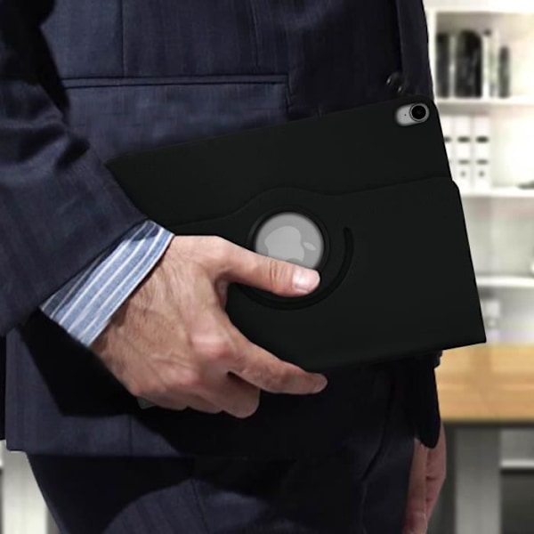 iPad Pro 11 Etui - AVIZAR - Fuld Beskyttelse - 360° Rotérbart Stativ - Sort - Syntetisk Svart