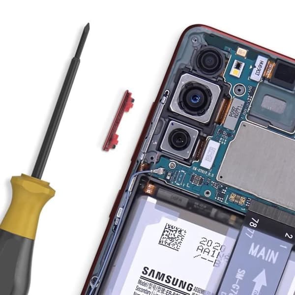 Reservedel Volumenknap til Galaxy S20 FE Original Samsung Rød