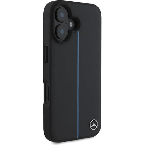 CG Mobile Mercedes-Benz HC iPhone 16-telefonfodral i blått läder med svart linje Blå