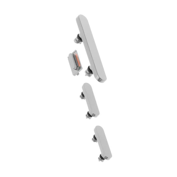 Ström, volym och tyst knapp för iPhone 13 och 13 Mini Vit Vit