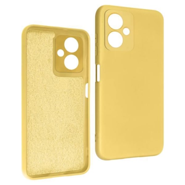 Fodral till Xiaomi Redmi Note 12 5G Halvstyv silikon mjuk yta Gul