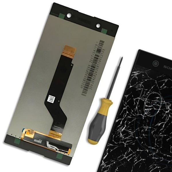 LCD-skærm - AVIZAR - Sony Xperia XA1 Ultra - 5,5 tommer - Sort - Nem erstatning Svart