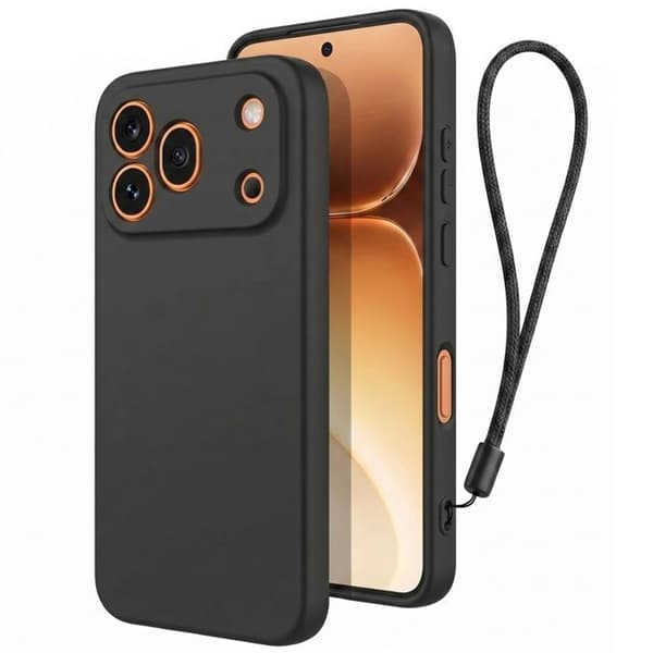 Cover til Honor 600 Pro Blød Beskyttelse med Håndledsrem Sort Svart