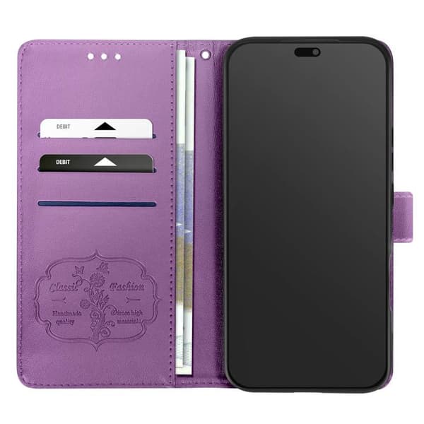 Fodral - AVIZAR - Blomma Fjäril - Lila - Honor 400 Lite - Helt skydd Violett