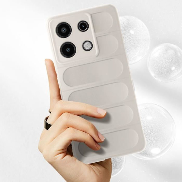 Fodral till Xiaomi Redmi Note 13 4G - AVIZAR - Mjuk silikon - Vit Vit
