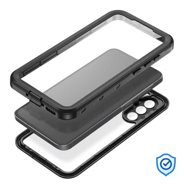 360° Helcover til Galaxy A56 Vandtæt IP68 Shellbox Sort transparent Svart