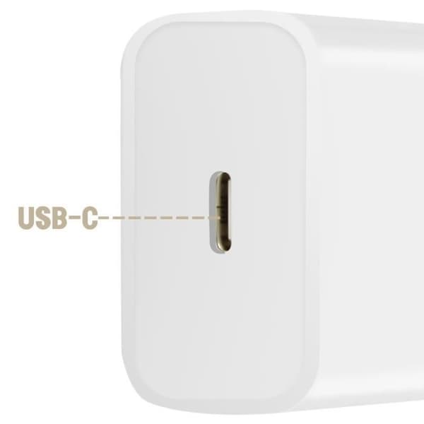 Oplader - MAYAXESS - iPhone 15/16 - 20W - USB-C - Hurtig opladning Vit