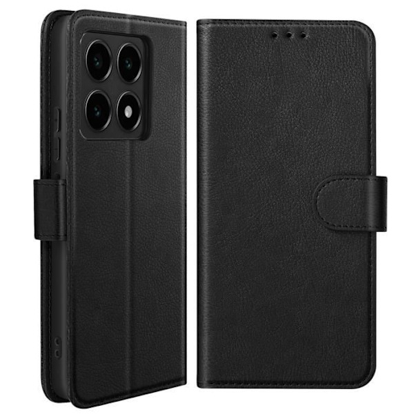 Taske til Xiaomi 14T - AVIZAR - Wallet Flip og Video Support - Sort Svart