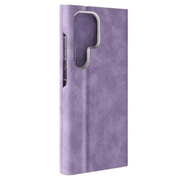 Fodral till Samsung Galaxy S24 Ultra Flip-korthållare Eco-leather Nappa Light Purple Lila