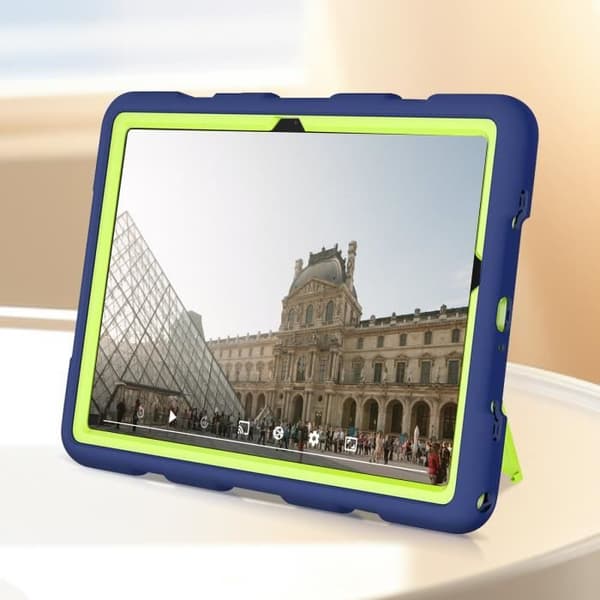 Skydd för Galaxy Tab A9 Plus - AVIZAR - Stötabsorberande - Ställning - Mörkblå Blå