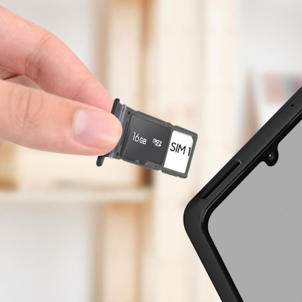 Vaihto-SIM-korttikelkka - Samsung Galaxy A33 5G - Musta - Nano-SIM- ja Micro-SD-paikka svart