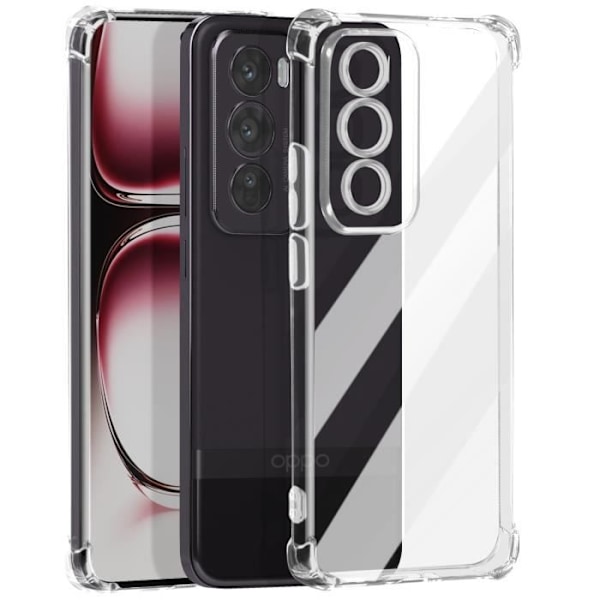 Kotelo Oppo Reno 12 Prolle Iskunkestävä joustavat vahvistetut kulmat läpinäkyvä Transparent